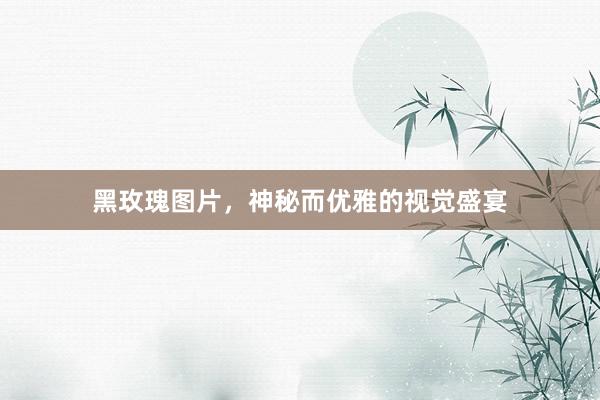 黑玫瑰图片，神秘而优雅的视觉盛宴